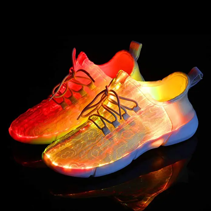 Fiber Optic LED Shoes Light Up for Women Men Flashing Luminous Trainers Festivals Christmas Party | Обувь