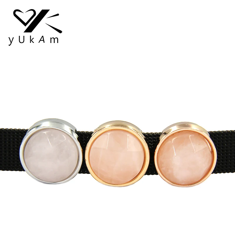 YUKAM Keeper Keys натуральные круглые розовые Порошковые камни ползунок разделитель