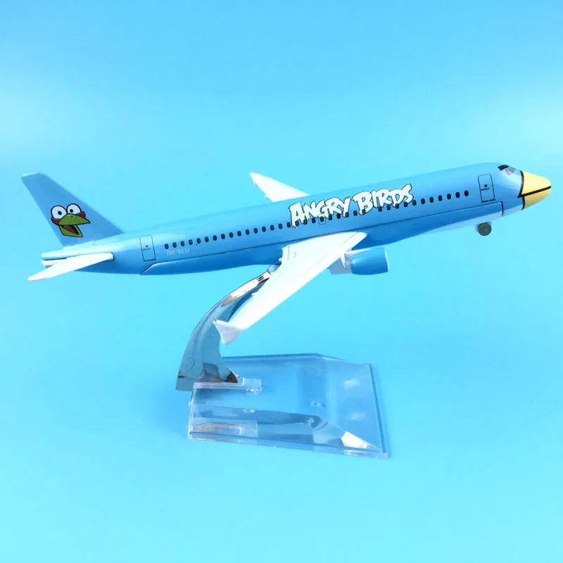Воздушный пассажирский самолет голубой ангр птицы A320 модель самолета Модель 16