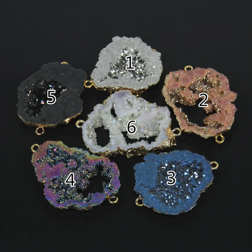 Оптовая продажа оптом 5 шт. Мистик титана друзы фрагмент жеоды разъем сырье