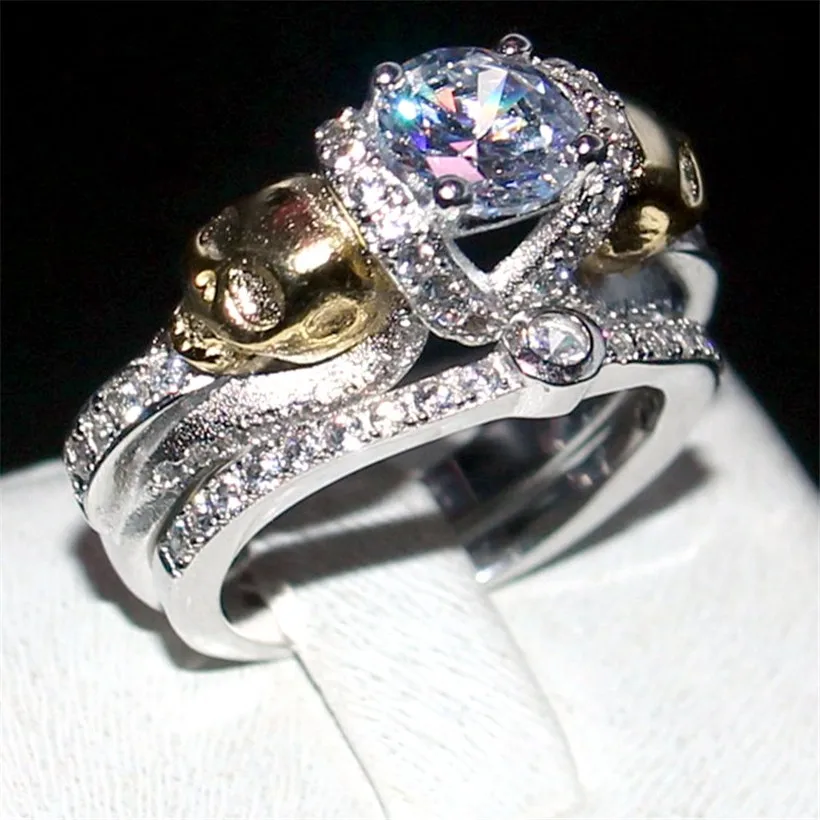 Choucong Lovers ювелирный набор колец в стиле панк 2ct 5A циркониевый камень cz