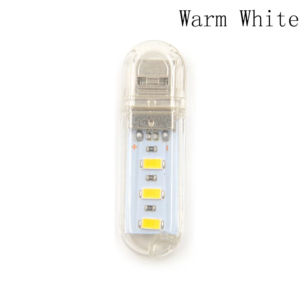 2 шт./лот миниатюрная USB светодиодная лампа освещение для книг 3 светодиода 5730 SMD 1 5