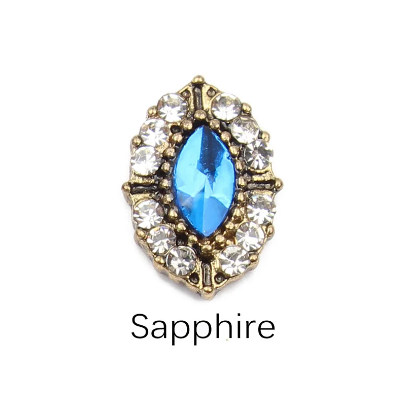 Sapphire Горячая распродажа 10/30 шт./лот дизайн конский глаз 3D украшения для ногтей Стразы для ногтей шпильки аксессуары украшения для маникюра DIY Советы - Цвет: Sapphire