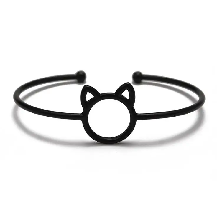 Timlee B020 Простой кошачий браслет с мультяшными животными Открытый браслет из сплава, модные ювелирные изделия оптом