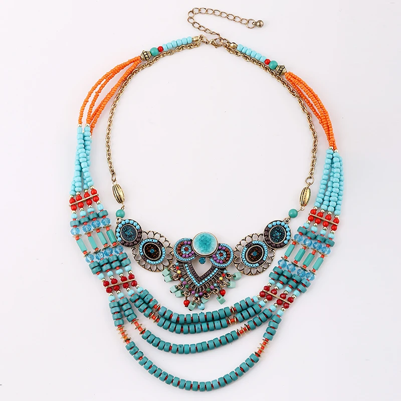 2016 Latest Jewelry Fashion New Arrival Pendants &amp Necklaces Bohemia style Big Luxury Statement Necklace for Women | Украшения и