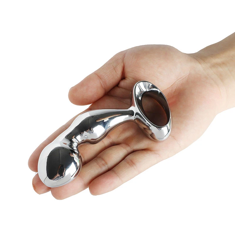 Анальная пробка из нержавеющей стали для массажа простаты с сумкой хранения