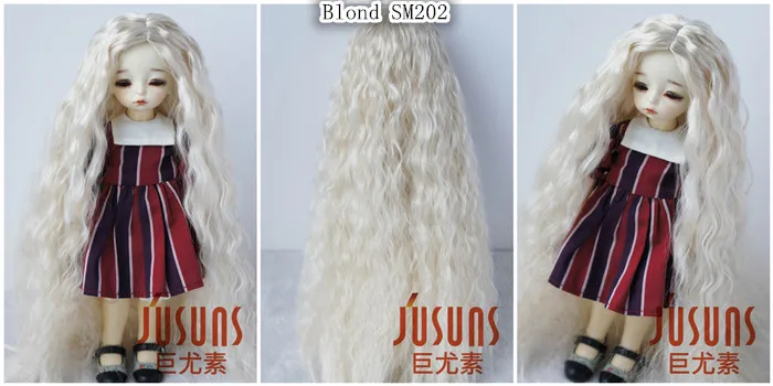JD138B 1/6 1/4 1/3 длинной волны BJD химическое мохер кукла парики YOSD MSD SD для детей от 6 до 7 дюймов 7-8 дюймов, 8-9 дюймов парик аксессуары для куклы
