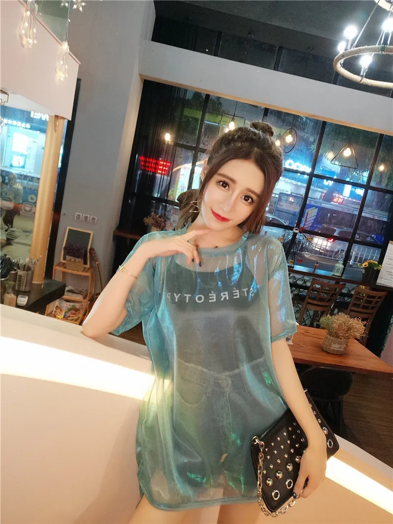 2018 новая летняя женская модная футболка перспективная Яркая с круглым вырезом