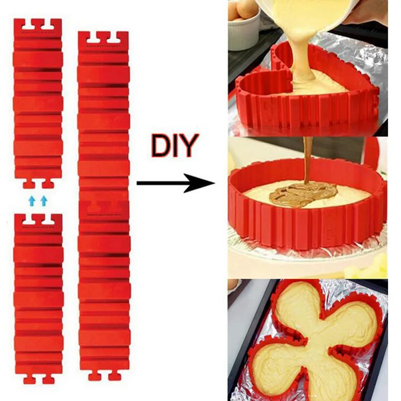Food grade silicone cake mold magic baking stitch any shape multi-style modeling biscuits DIY fun puzzle 4 set |