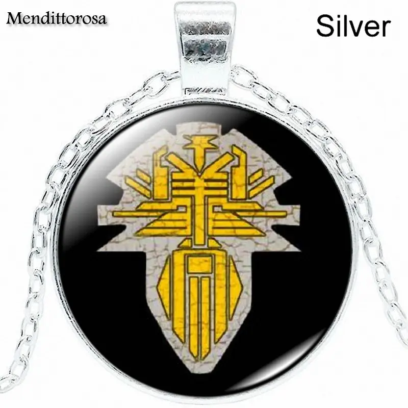 Kirkwall г. цепи символ Crest СТИМ панк украшения с кабошоны разрисованные изделия из