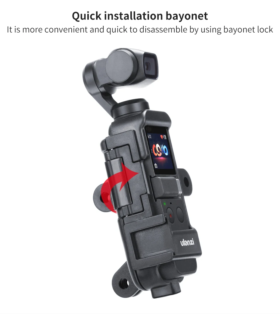 ULANZI OP-7 Расширенный чехол для DJI Osmo Pocket, 1/4 ''крепление штатива w микрофон холодная обувь для путешествий Спорт езда