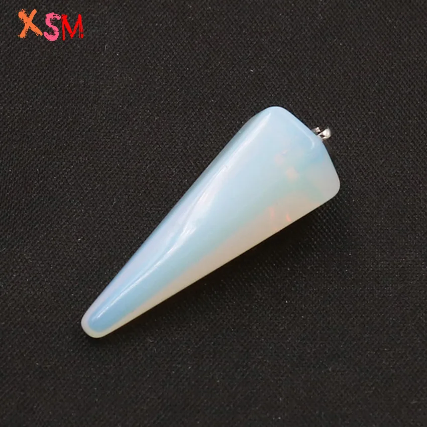 XSM Шестигранная пирамида подвески из Натурального Розового Кварца белый