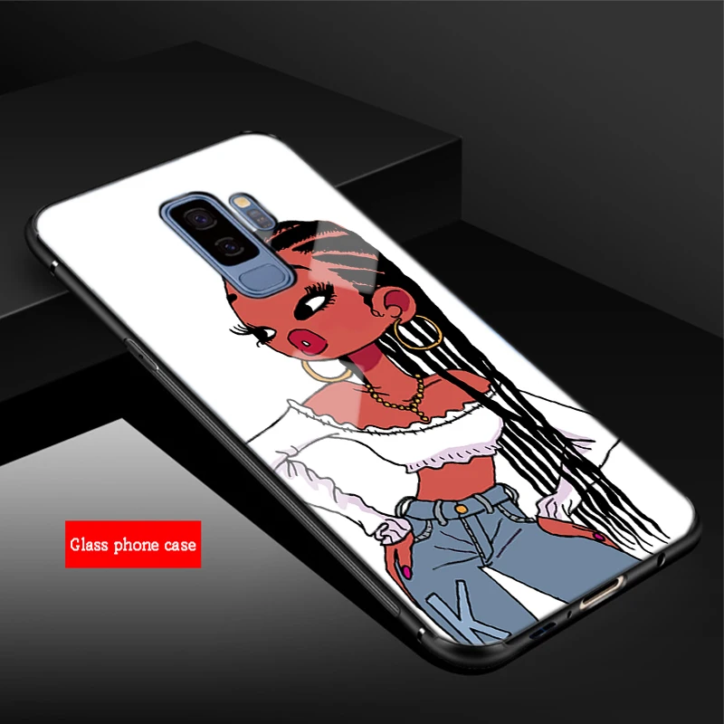 Чехол из закаленного стекла для телефона Samsung Galaxy A6 A6S A8 A8S J6 J8 2018 S8 S9 S10 PLUS NOTE 8 9 афро
