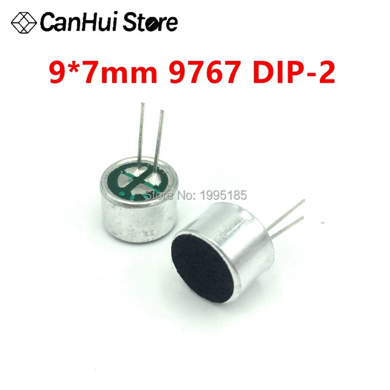 10 шт./пакет 6*5 мм 6050 DIP 2/без иглы 9*7 9767 конденсаторный Электрический микрофон