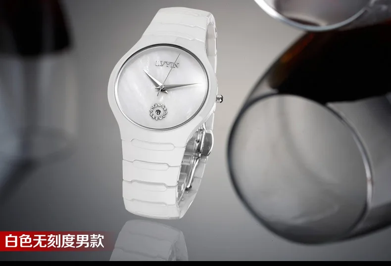 luxury women man wristwatch ceramic woman mens watches lvyin brand ladies men's watches 200m waterproof Swim quartz male clocks