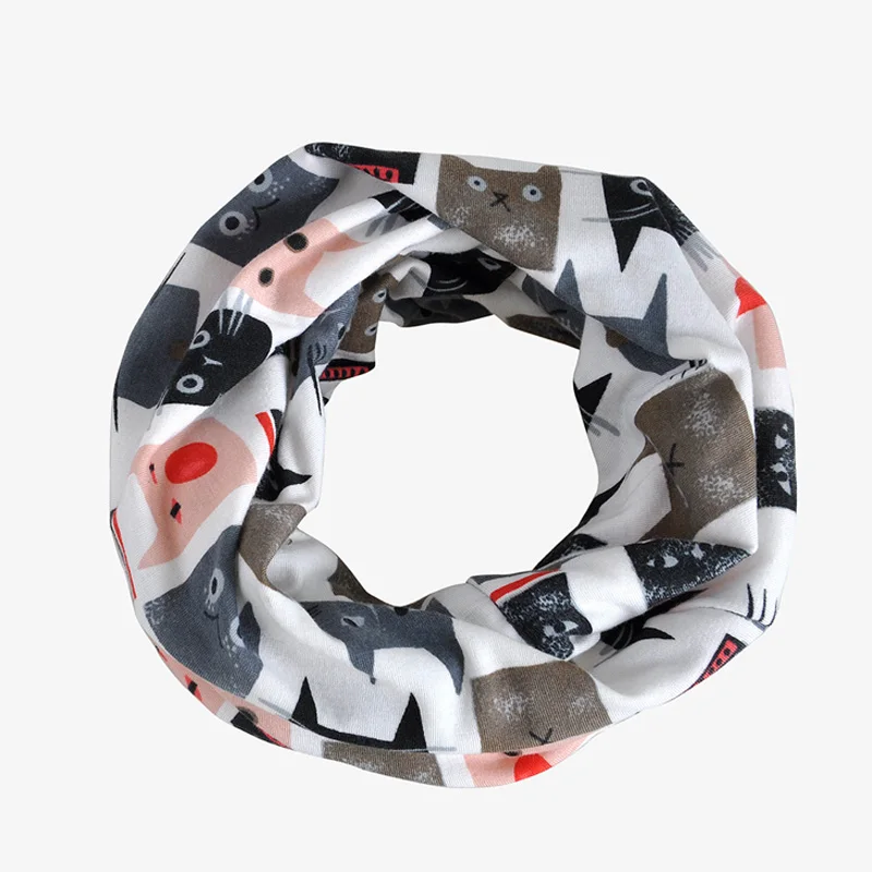 Милые шапки с узором кошек для женщин, изготовленные из мягкого и теплого хлопка, с карикатурными рисунками женских черепов, шапки-бини и шарфы для дам, 1 шт. в упаковке.