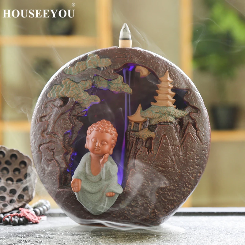 Подставка для благовоний HOUSEEYOU со светодиодной подсветкой подставка Будды Декор