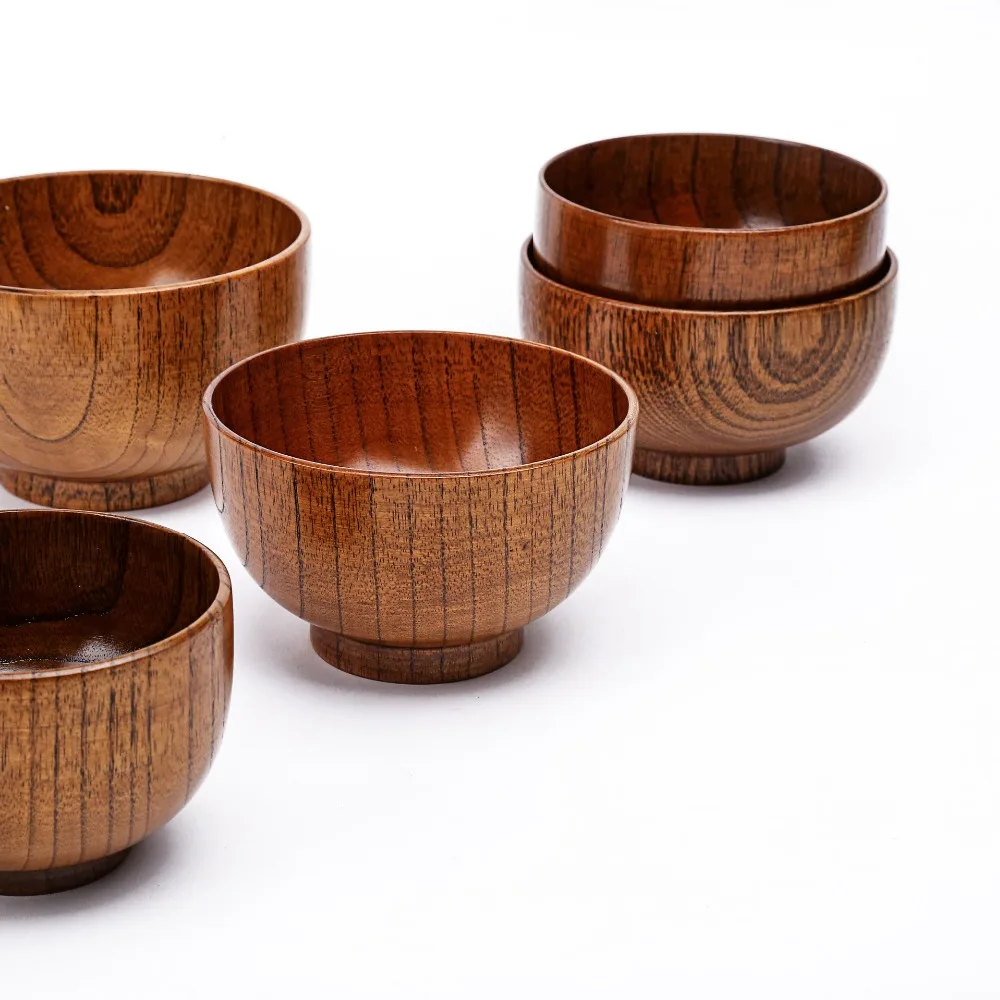 100% японская миска с натуральной деревянной текстурой контейнер для здорового