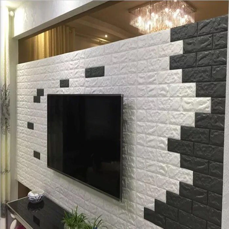 70*77 см* 8 шт. 3D PE пенка, камень, кирпичная панель, наклейка на стену, домашний декор, ТВ, диван, Настенная роспись, малыш, безопасный, самоклеющиеся, DIY обои