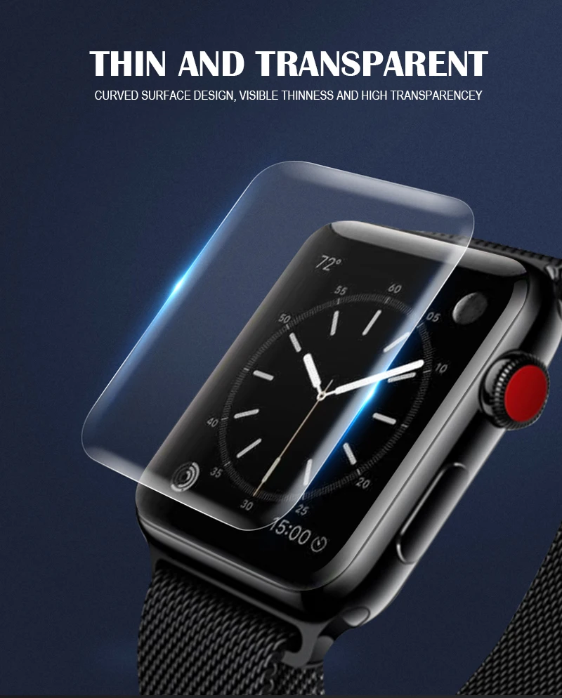 Гидрогелевая пленка для Apple Watch Series 4 40 мм 44 мм мягкая полноразмерная Защитная пленка для Iphone Watch 3 38 мм 42 мм