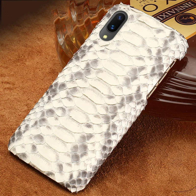 

Leather python skin cover back cover For VIVO X21 case python skin high-end custom phone case For VIVO X5 Max For vivo v9 case