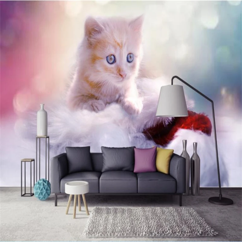 Фотообои "Красивый сон милого котенка" для детской комнаты.