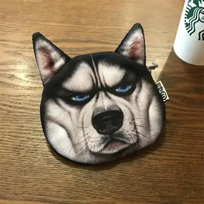 cute wallet 8 Хлопковый тканевый кошелек с 3D-принтом животных для девочек, Женский Детский кошелек, кошелек на молнии, кошелек с покемоном, сумочка для монет, собаки, кошки, фиолетового цвета - Цвет: cute wallet 8