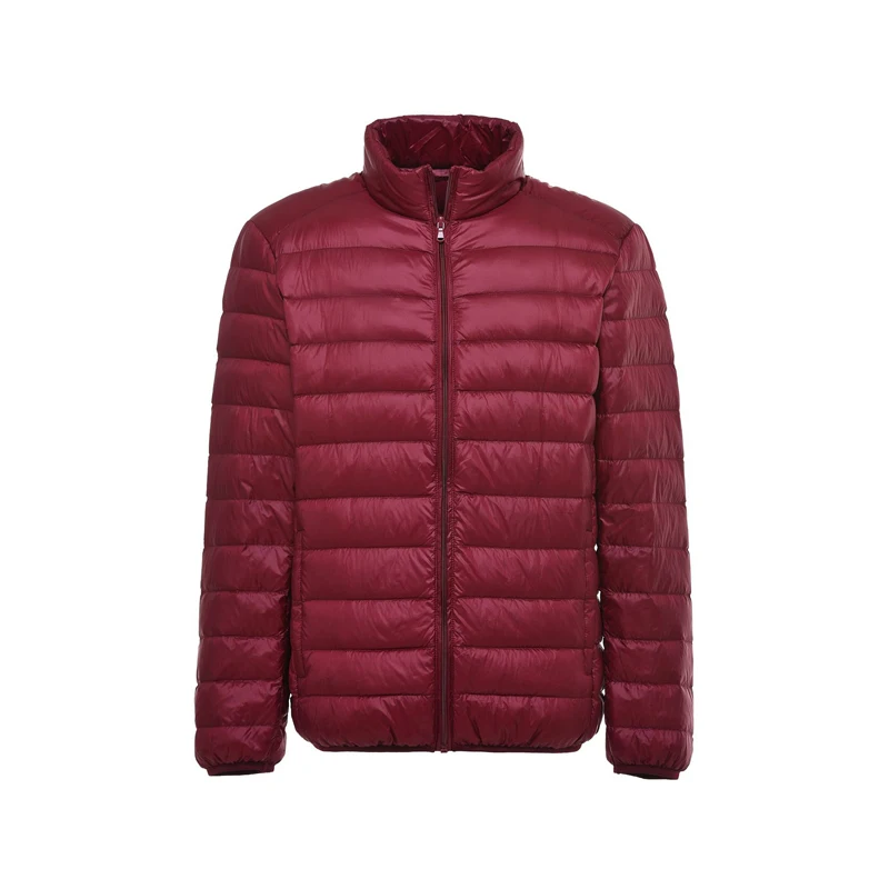 Осенне зимняя легкая тонкая 90% белая куртка на утином пуху мужская повседневная Ультралегкая с