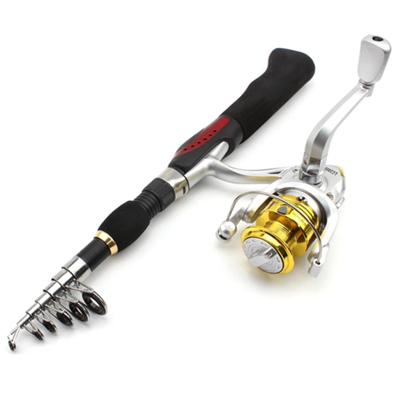 Удочка 1 65 м портативная складная удочка для путешествий спиннинг карбоновая с