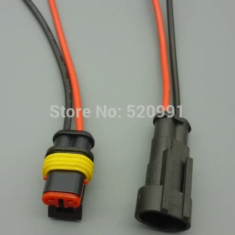worldsea 1.5 Kit 1/2/3/4/5/6 Pin żeński męski wodoodporny przewód elektryczny kabel złącze samochodowe wtyczka samochodowa