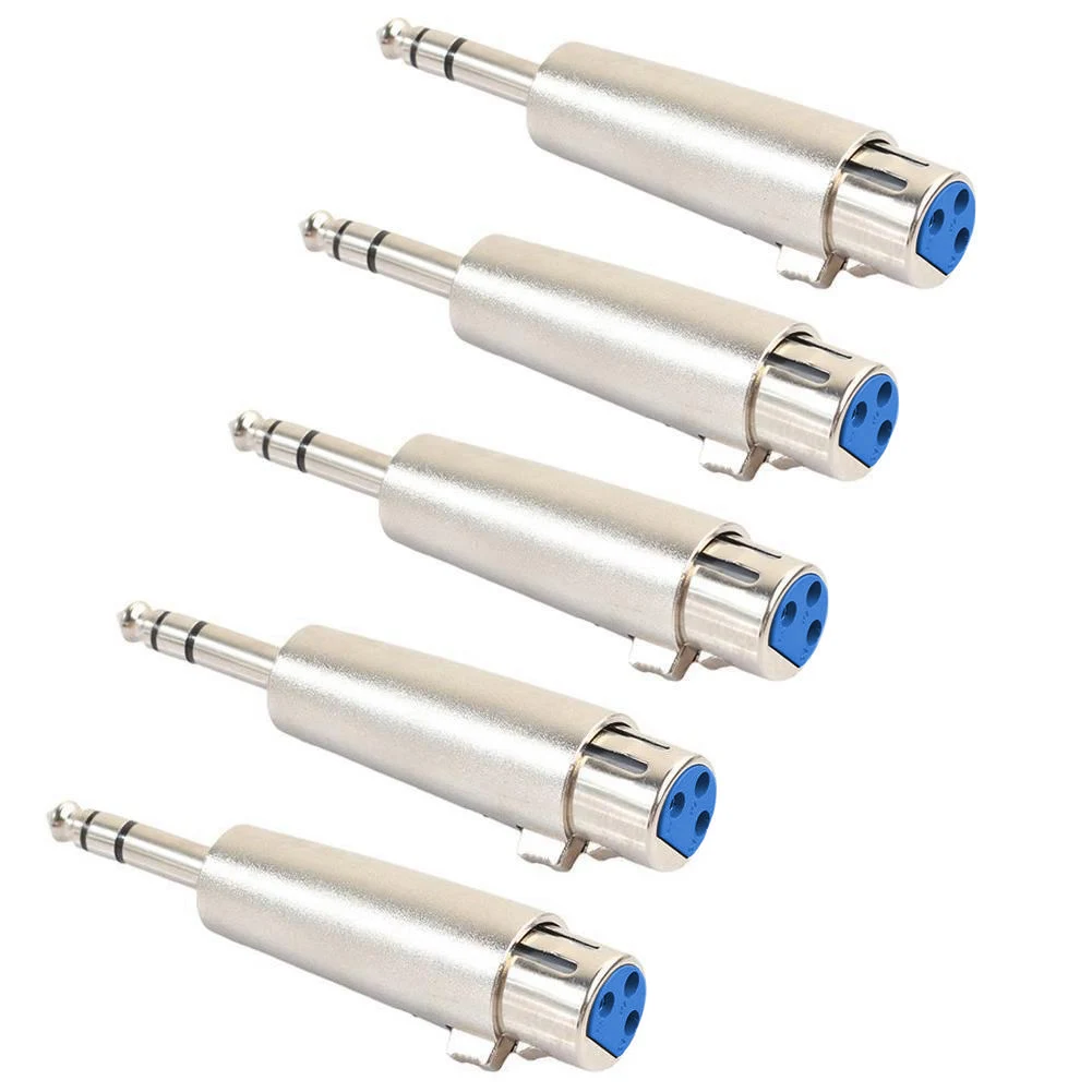 Топ 5 шт. XLR 3Pin гнездовой до 6 35 мм 1/4 стерео разъем штекер аудио шнур микрофон