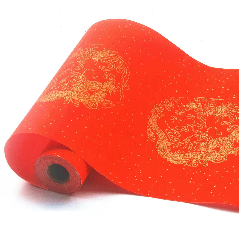 Ярко-красная рисовая бумага для весеннего фестиваля китайская каллиграфическая