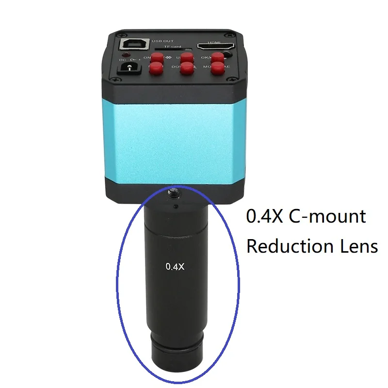 Релейное снижение линзы 0 4x с C образным креплением адаптер Lesn для USB камеры