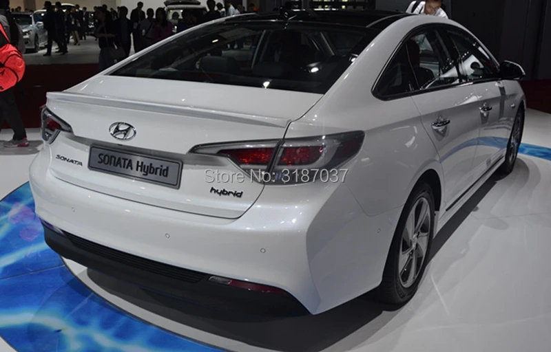 Для Hyundai Sonata 9 спойлер 2014 2016 Автомобильный задний Крыло ABS пластик на крыло крышу