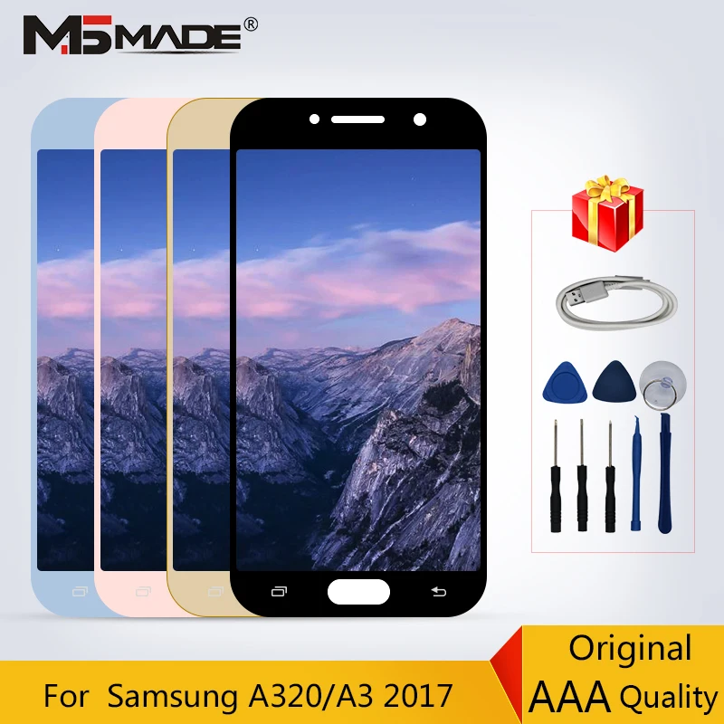 Для Samsung Galaxy A3 a320 сенсорный ЖК-дисплей с цифровым преобразователем A320M A320F, запасные части для сборки