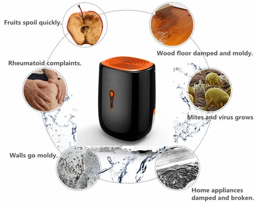 Home Air Dehumidifier Semiconductor Desiccant Moisture Absorber Car Mini Air Dryer Electric Cooling Machine