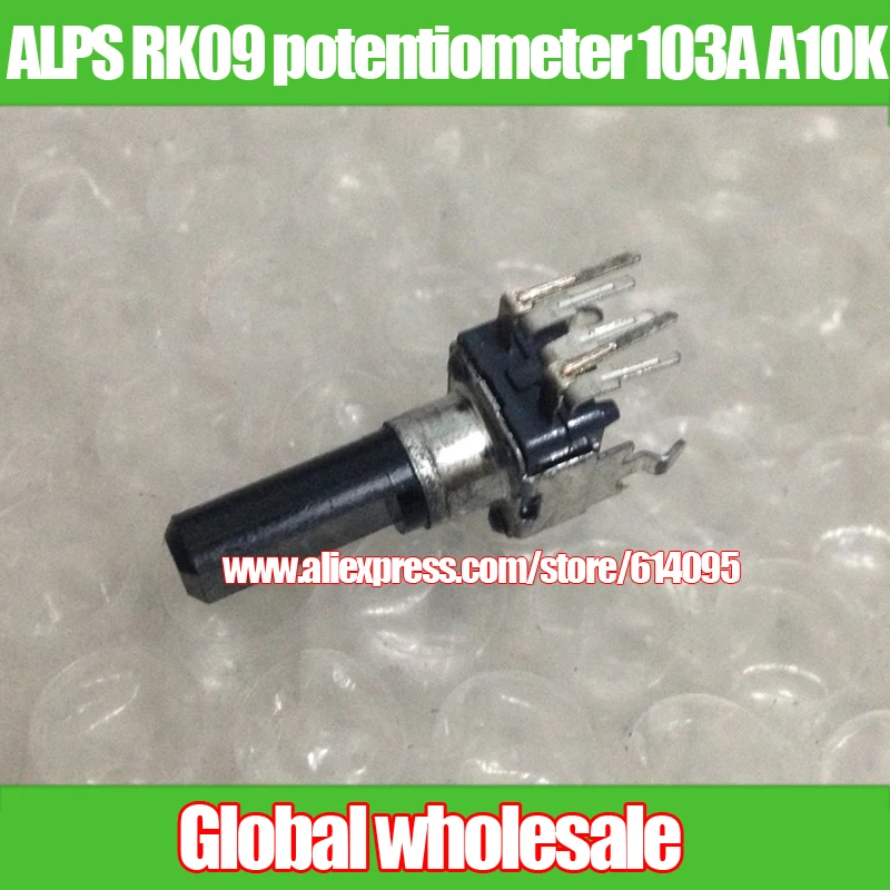 1 шт Япония ALPS RK09 вертикальный сдвоенный потенциометр 103A A10K 18MMF|double potentiometer|alps