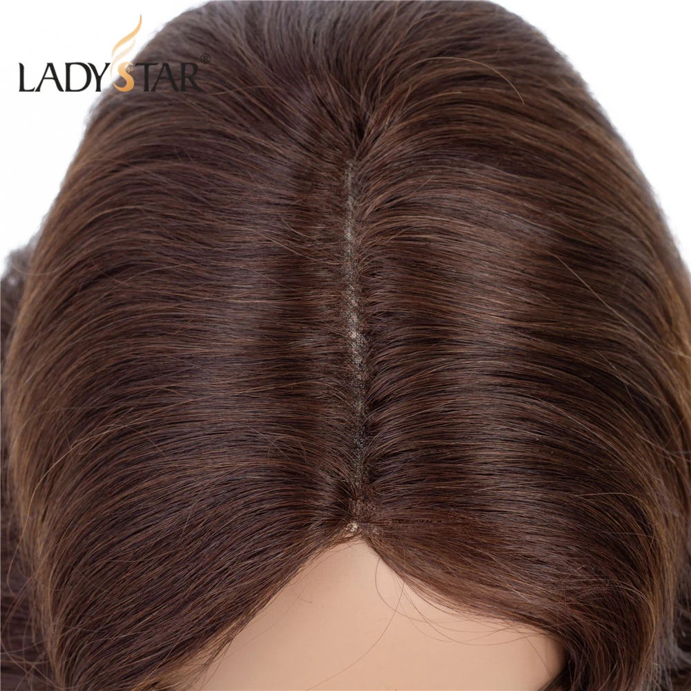 LADYSTAR короткий светильник Боб коричневый парик u-образной формы шнурка человеческих волос падение цвет парики для черных женщин предварительно сорванные перуанские волосы remy
