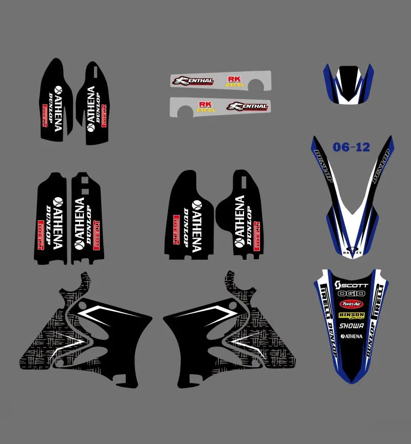 Графика фоны наклейки Наборы для Yamaha YZ125 YZ250 2002 03 04 05 06 07 08 09 2010 2011 2012 2013 2014 YZ 125 250|sticker