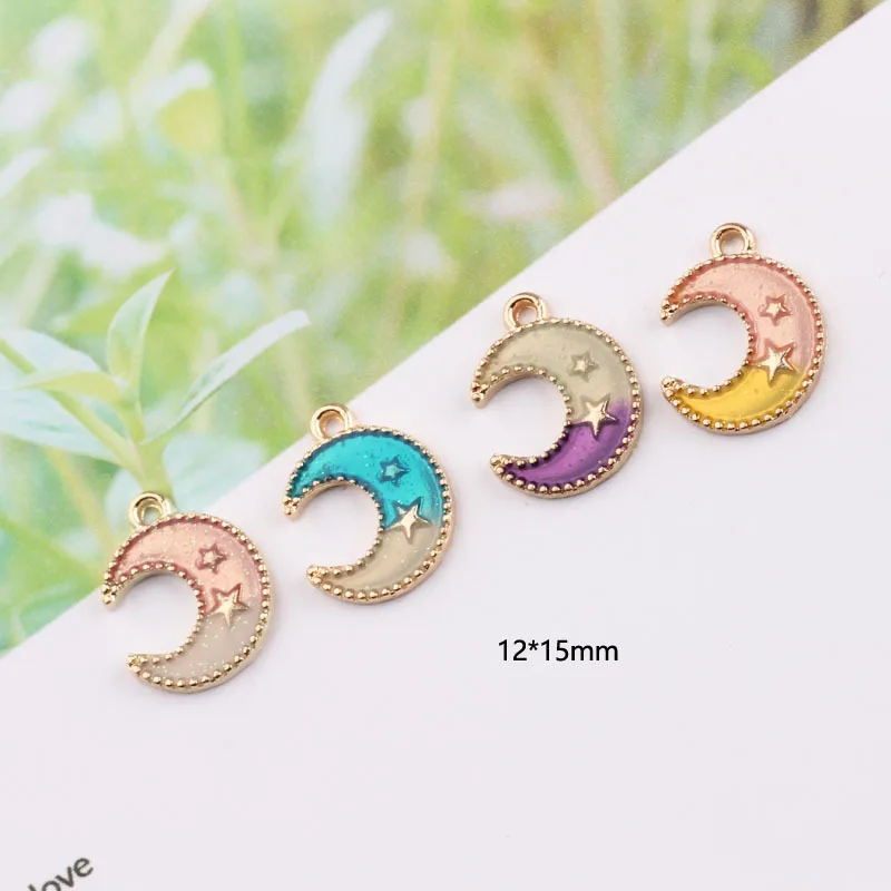 DIY Jewelry Accessories Cosmic Series Alloy Pendant Fashion Temperament Pearlescent Earrings Necklace Material 10pcs |