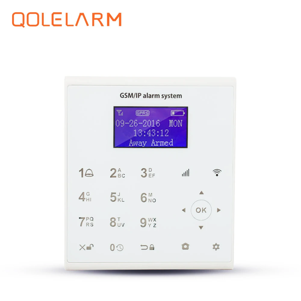 AliExpress 433 МГц беспроводная wifi домашняя система охранной сигнализации IOS/Android приложение дистанционное управление сенсорная клавиатура SIM сигнализация - Цвет: WIFI panel withpower