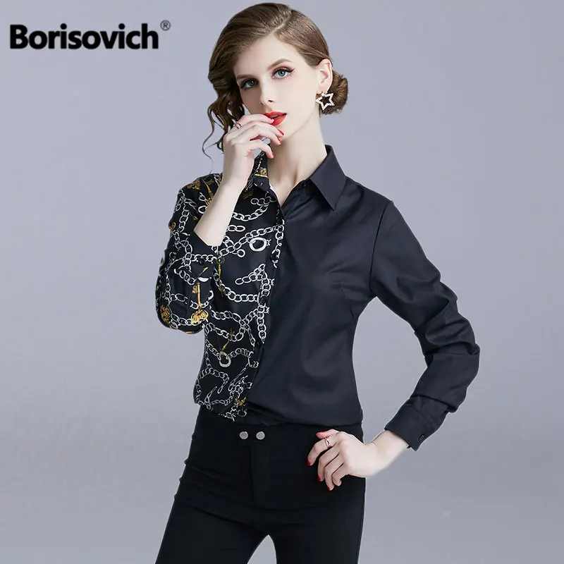 Женская Офисная рубашка Borisovich элегантная приталенная с отложным воротником
