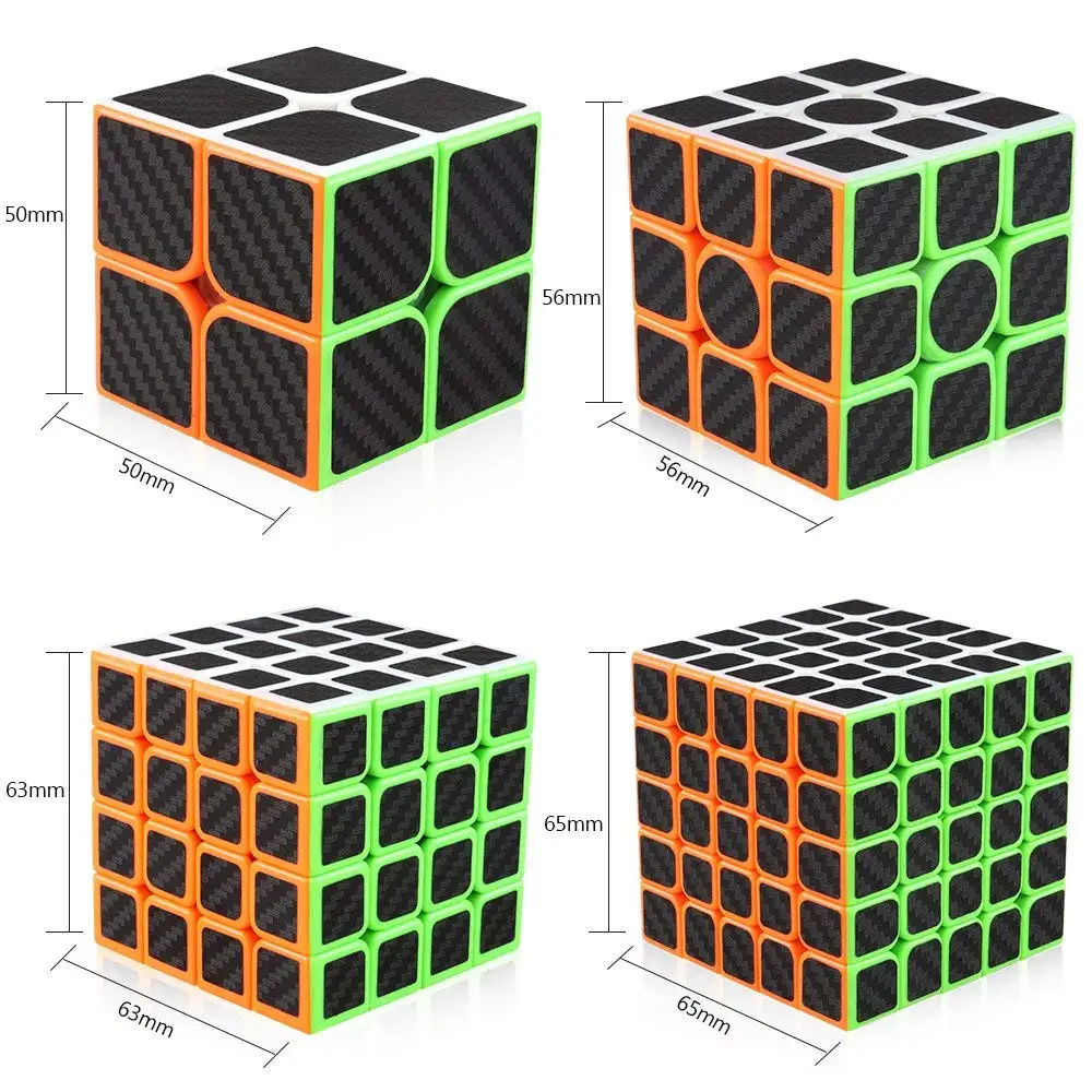 D FantiX Zcube набор скоростных кубиков из углеродного волокна 2x2 3x3 4x4 5x5 магических