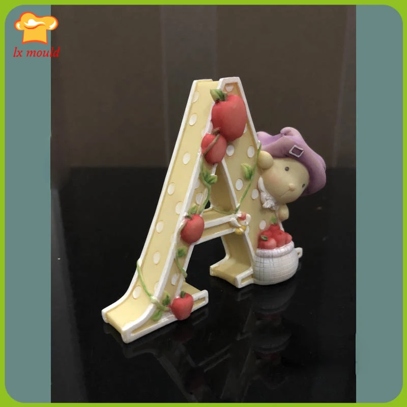 Новый Большой англо мультфильм формы букв fondant (сахарная) шоколад пресс для