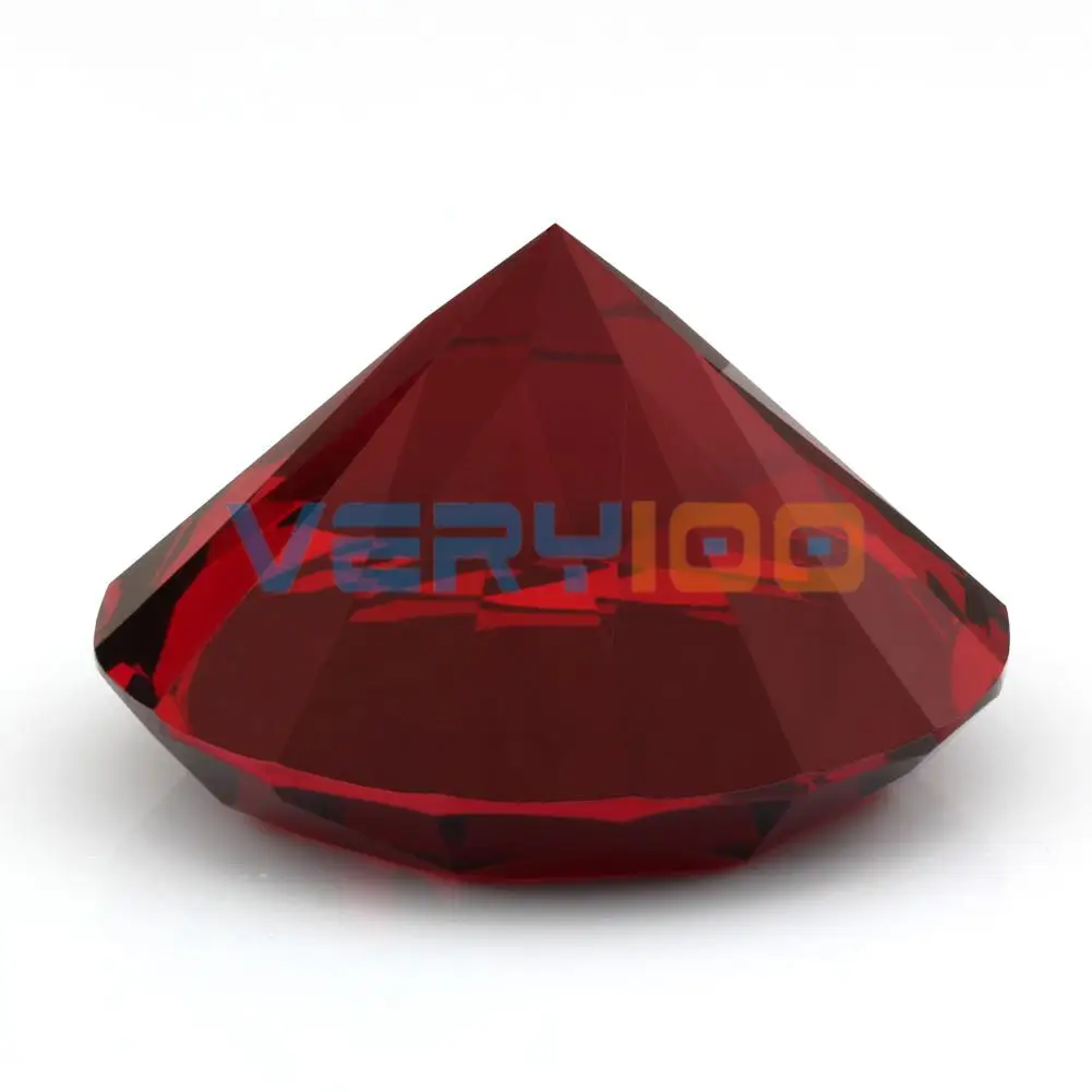 Высокое качество 60 мм Красный Кристалл K9 Пресс-Папье резка стекло большой