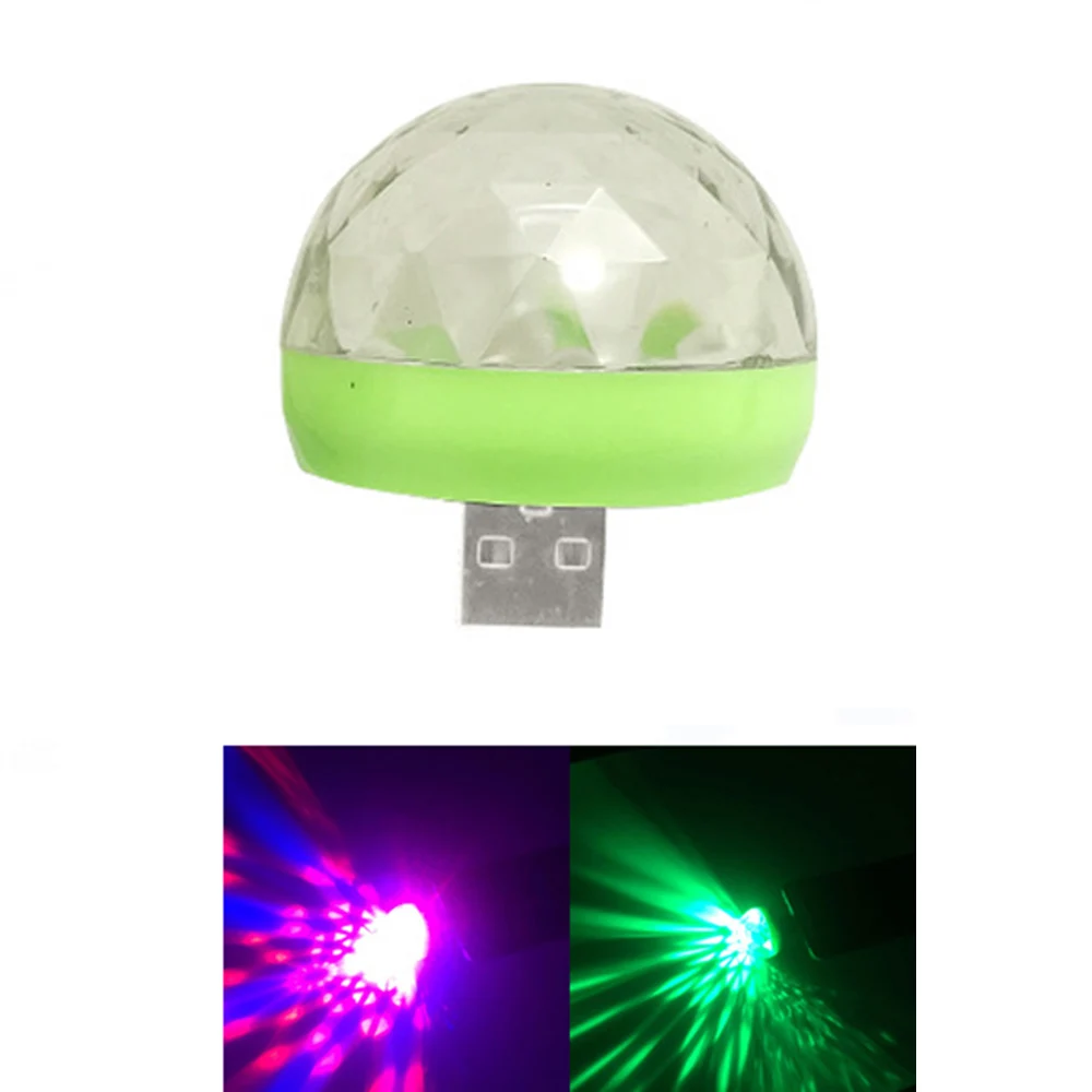 Mini USB LED Party Light Colorful Neon Stage Lamp Crystal Magic Ball Light For Home Party KTV DJ Show Disco Bar Club Decorations