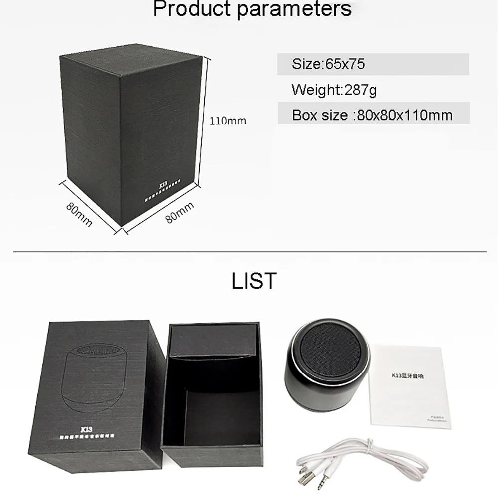 Портативный Bluetooth динамик мини беспроводные стерео колонки наружная поддержка TF