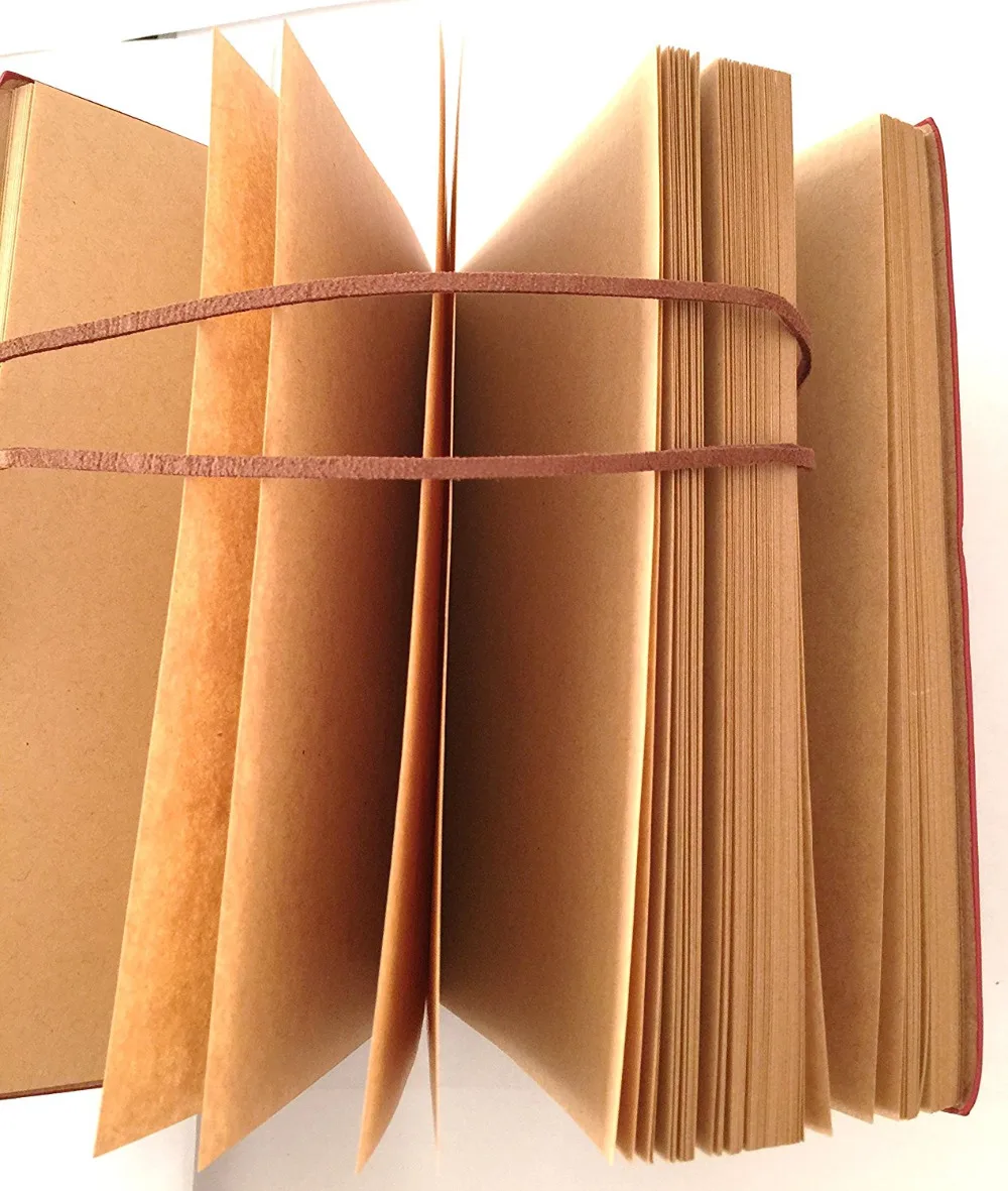 Дневник с клавишами в стиле ретро классический кожаный блокнот (красный)|leather bound