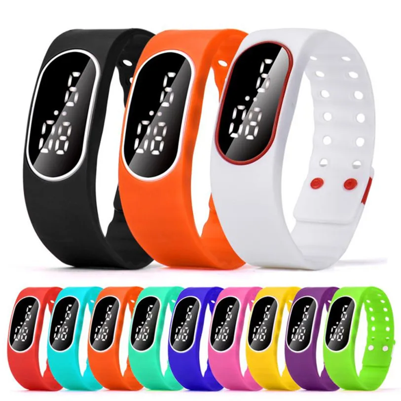 Горячая новинка 2017 Модные мужские и женские резиновые синие светодиодные