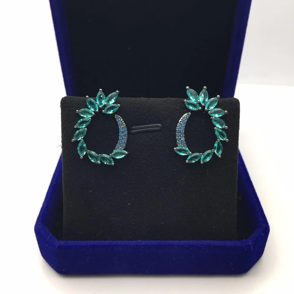 Серьги гвоздики женские медные с фианитом Размер 2 7 * ширина см|fashion stud earrings|stud